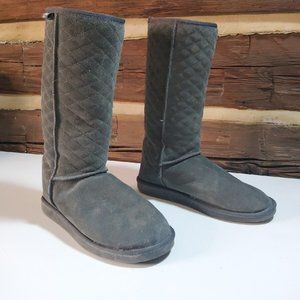 UNISEX EMU Tall Gray Boots Shearling Wool Men's Size 10 VERY GOOD CONDITION